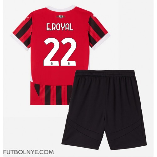 Camiseta AC Milan Emerson Royal #22 Primera Equipación para niños 2024-25 manga corta (+ pantalones cortos)